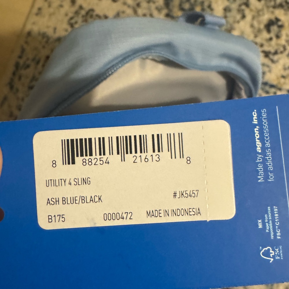 Adidas Blue Sling Backpack - Picture 3 of 3